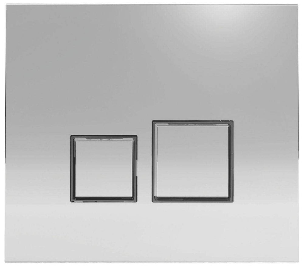 WC  -  Plaque de commande SQUARE aspect inox inserts brillant réf. 31204210 SIAMP