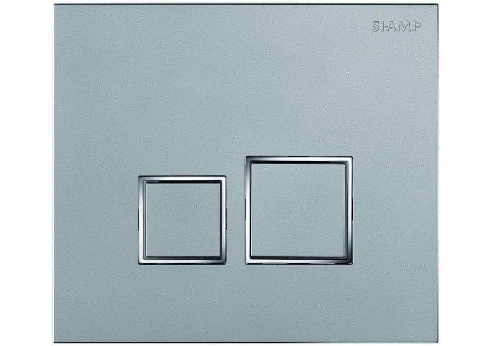 WC  -  Plaque De Commande Double Volume Square - Ingénio - Inox/Inserts Brillants - 31204260 - Siamp