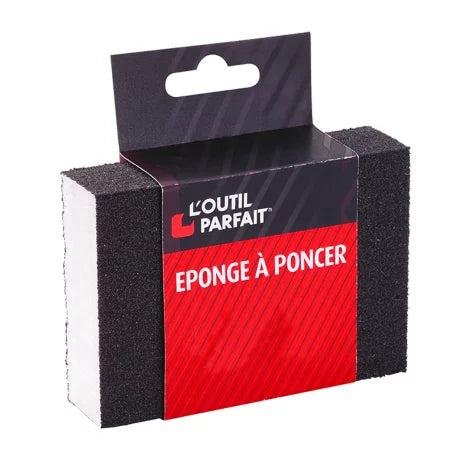 Éponge À Poncer Double Face - Taille : Fin/Moyen - Corindon Sur Mousse Flexible - Dimensions : 10,5x7cm - Épaisseur 3cm
