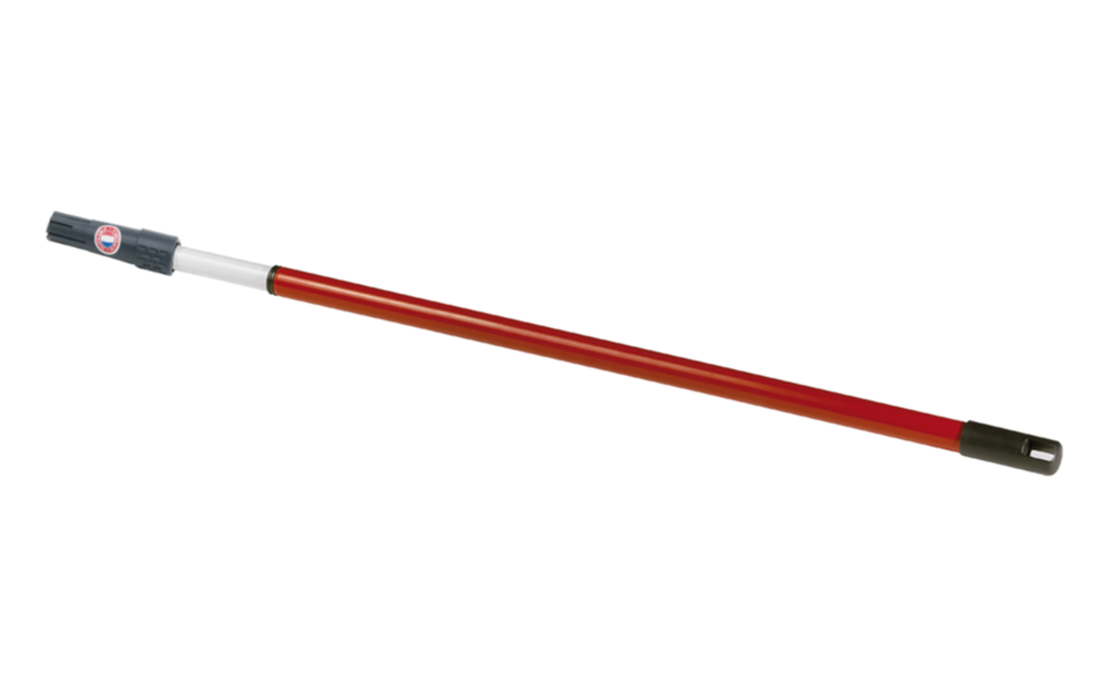Perche Clipsable - 2 Brins En Acier Laqué - Tête Conique Mâle Avec Ergots À Clipser - Système De Blocage Rapide Par Rotation