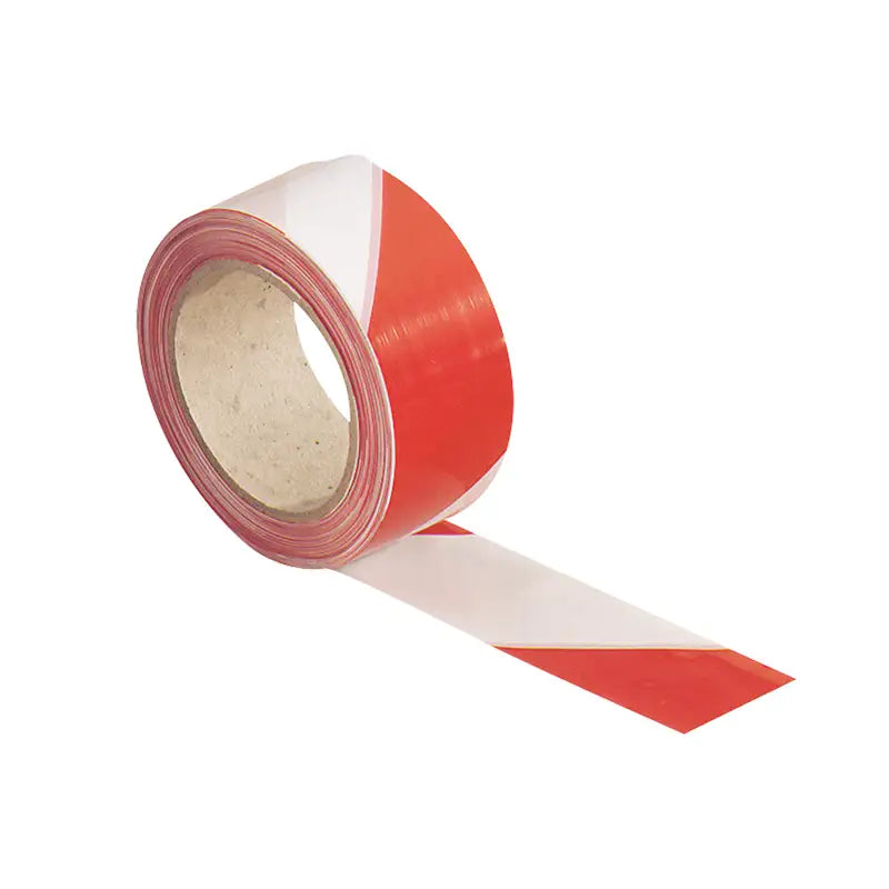 Ruban Signalisation - Rouleau 100Mx50Mm - Polyéthylène Impression Recto/Verso - Coloris Alternés En Diagonal