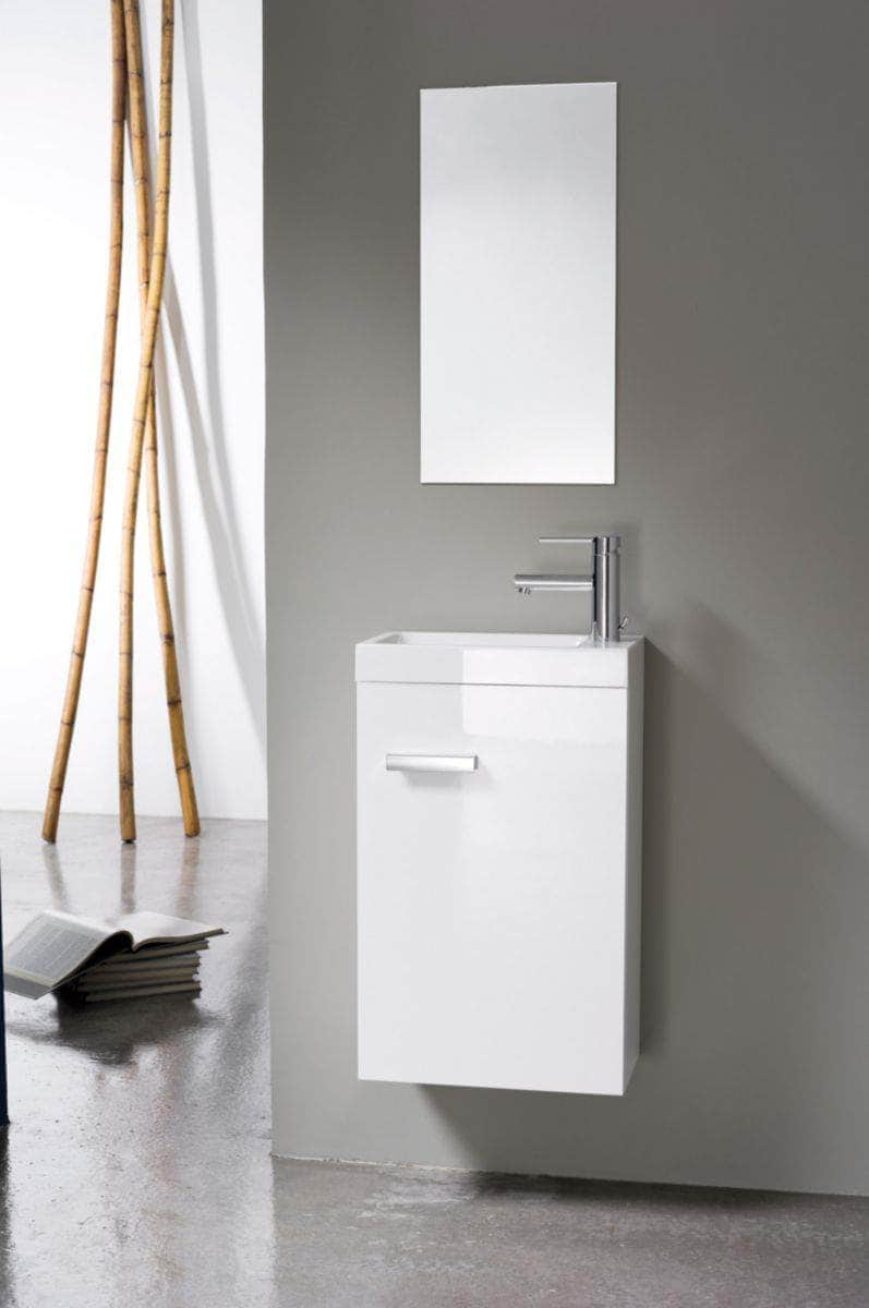 Meuble lave-mains 1 porte, 40 cm Alterna Concerto Laqué blanc