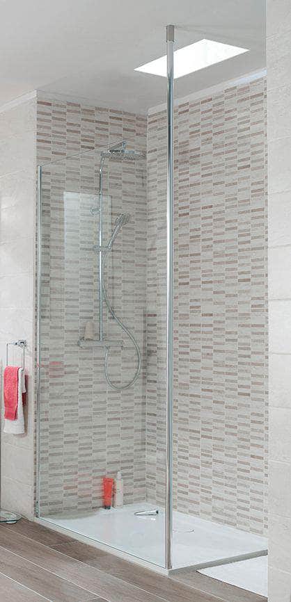Paroi droite CONCERTO WALK 100 cm , hauteur 2m, verre trempé 6 mm ALTERNA