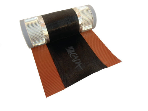 Closoir souple universel de faitage et arêtier - aluminium rouge - rouleau de 5 m x 295 mm