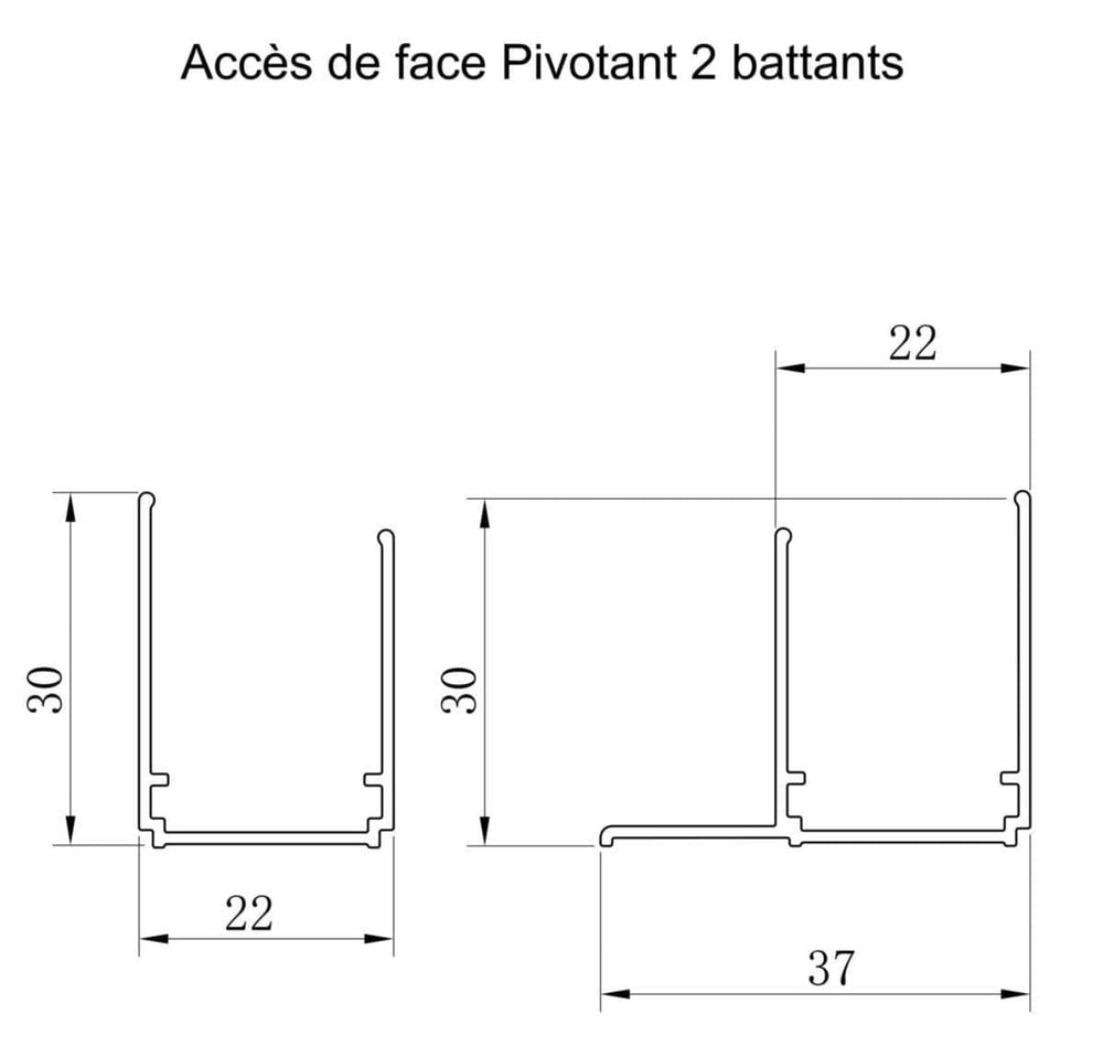 Paroi douche et bain  -  Paroi de douche Alterna Concerto accès de face 2 portes battantes 80 cm profilé blanc verre transparent ALTERNA