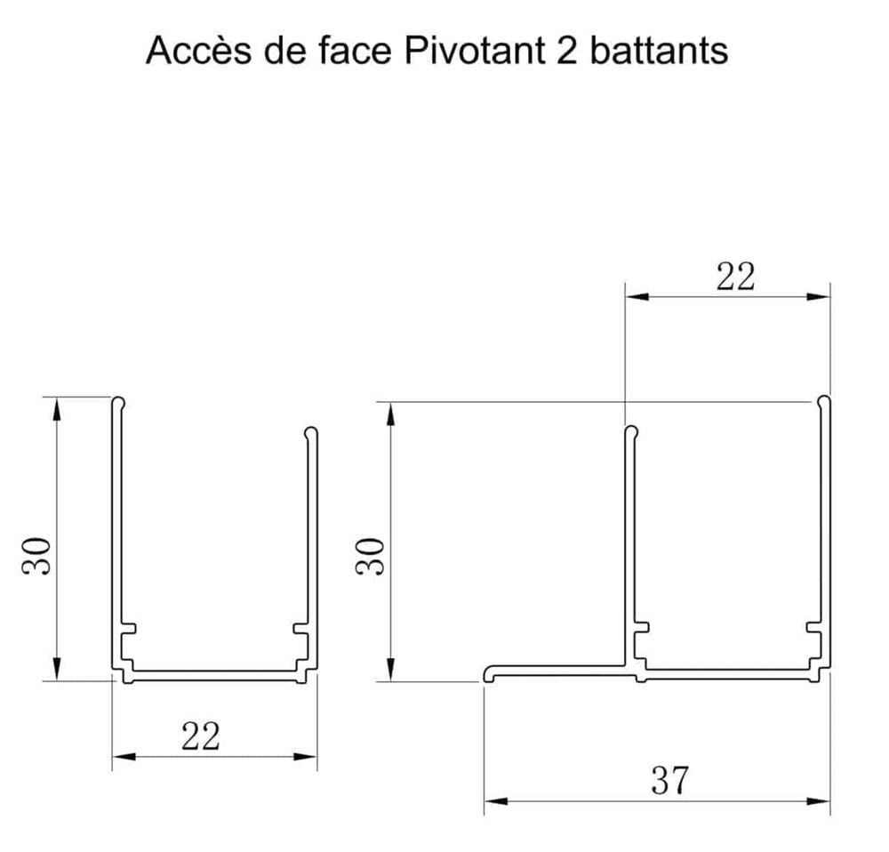 Paroi douche et bain  -  Paroi de douche Alterna Concerto accès de face 2 portes battantes 80 cm profilé argent brillant verre transparent
