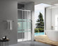 Paroi douche et bain  -  Paroi de douche Alterna Concerto accès de face coulissant 3 vantaux L 100 x H 195 cm profilé argent brillant verre sérigraphié