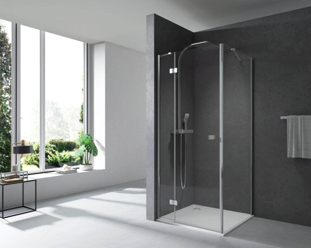 Paroi douche et bain  -  Paroi de douche Alterna Domino Fixe + pivot 120cm