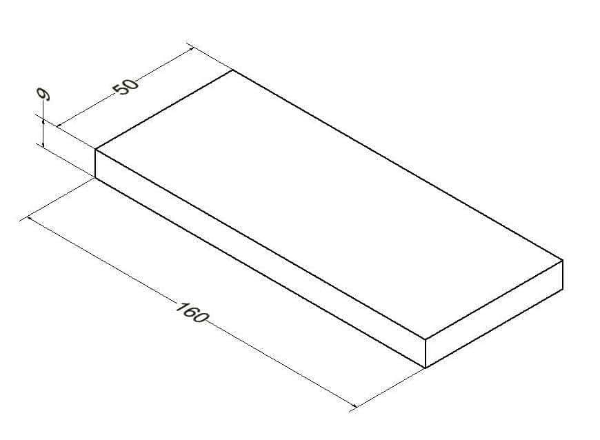 Meuble sanitaires  -  Plan Alterna Zao 160 cm épais 9 cm Ardoise ALTERNA