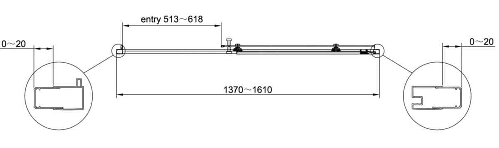 Paroi douche et bain  -  Paroi de douche Alterna Concerto Maxx porte coulissante 2 vantaux extensible de 137 à 161 cm profilé argent brillant verre sérigraphié ALTERNA