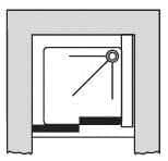 Paroi douche et bain  -  Paroi de douche Alterna Concerto Maxx porte coulissante 2 vantaux extensible de 137 à 161 cm profilé argent brillant verre sérigraphié ALTERNA