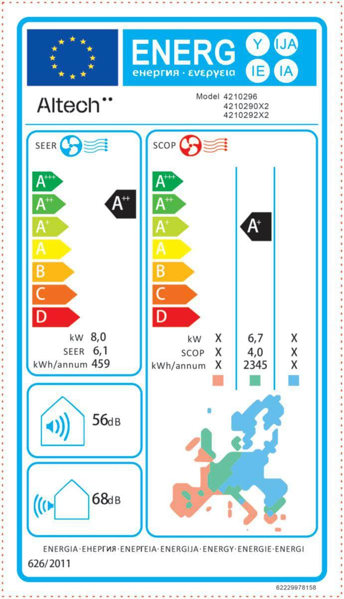 Chauffage  -  Unité intérieure de climatisation Altech ALTe300 2,5kW mono/multi R32 ALTECH