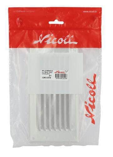 Divers sanitaires  -  Grille rectangulaire horizontale avec moustiquaire Aluminimum 1LM1020G NICOLL