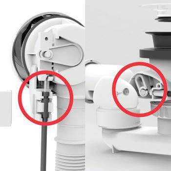 Divers sanitaires  -  Vidage automatique à câble chromé siphon à sortie orientable à visser pour tube diamètre 40 Réf 5830000 VALENTIN