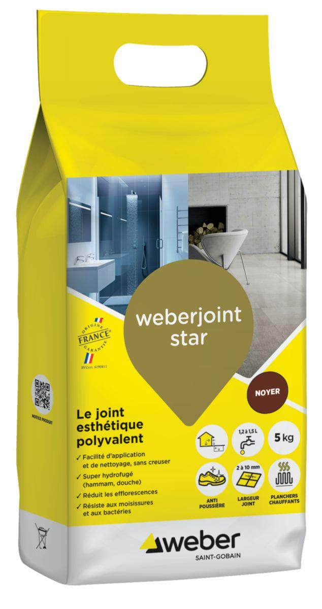 Divers sanitaires  -  Weber joint Star noir min E12 5 kg Réf. 11105179 WEBER