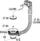 Divers sanitaires  -  Bonde évier bouchon avec chaînette Polypropylène 0204601
