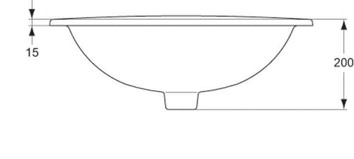 Lavabo  -  Vasque à poser par le dessus ULYSSE 2 56 x 46 cm en porcelaine, sans trop-plein, blanc Réf. P144301 PORCHER