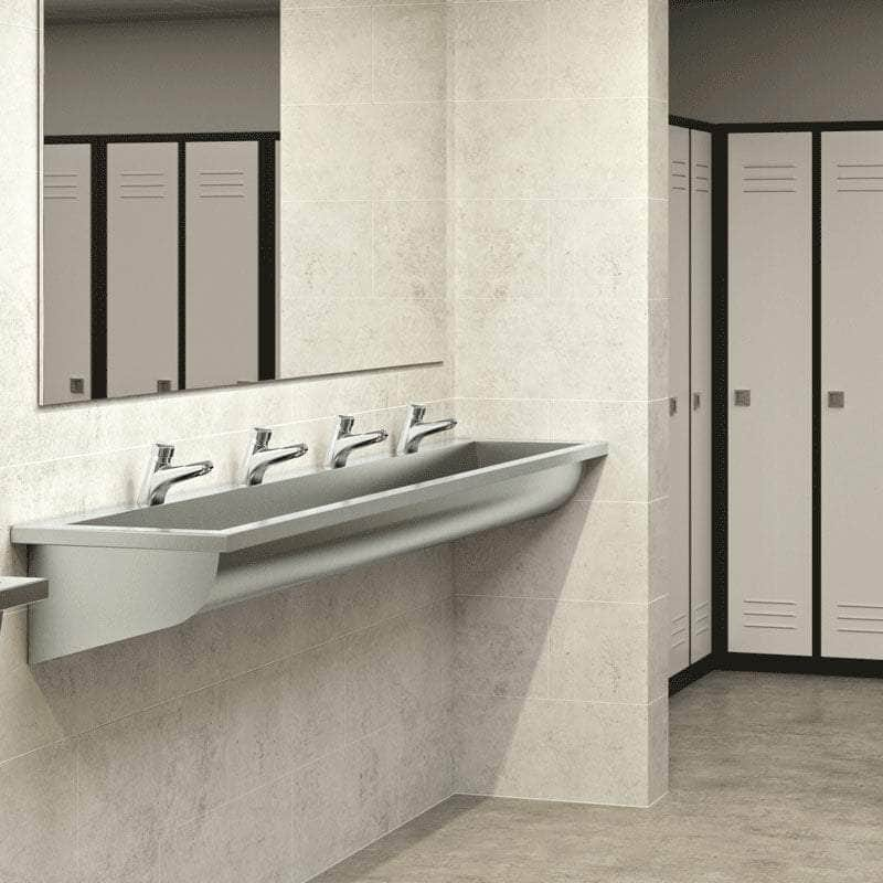 Robinet et colonne  -  Mitigeur Lavabo Temporisé Delabie 700100 Tempomix 2 Sans Robinets D'Arrêt, Manette Standard