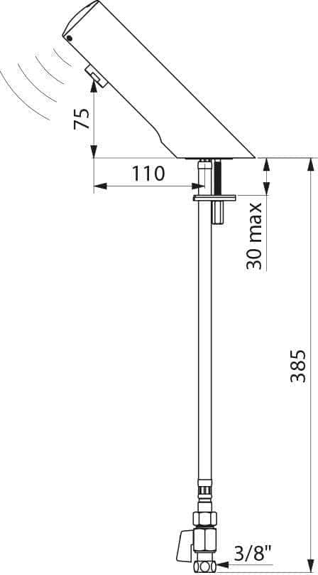 Robinet et colonne  -  Tempomatic 4 avec robinets d'arrêt réf. 440006