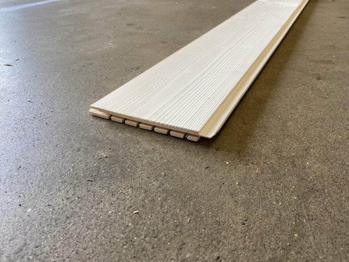 Lambris  -  Lambris peint en blanc bois brut - 13x135 - L=2,53m