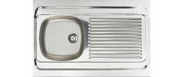 Kit complet de mise en eau cuisine - Evier inox 355x260x150mm