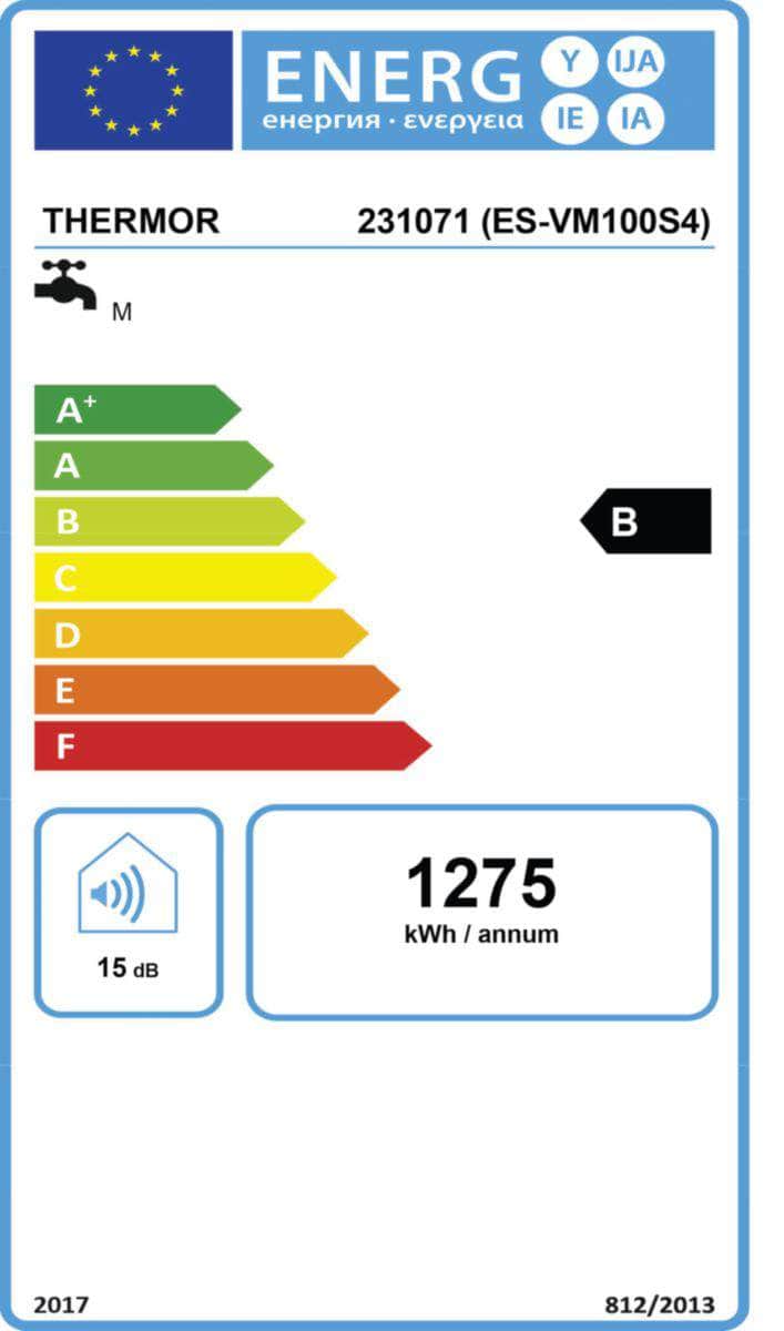 Chaudière & Chauffe-Eau  -  Chauffe-eau électrique MALICIO 3 plat 100L blanc vertical Réf 231071