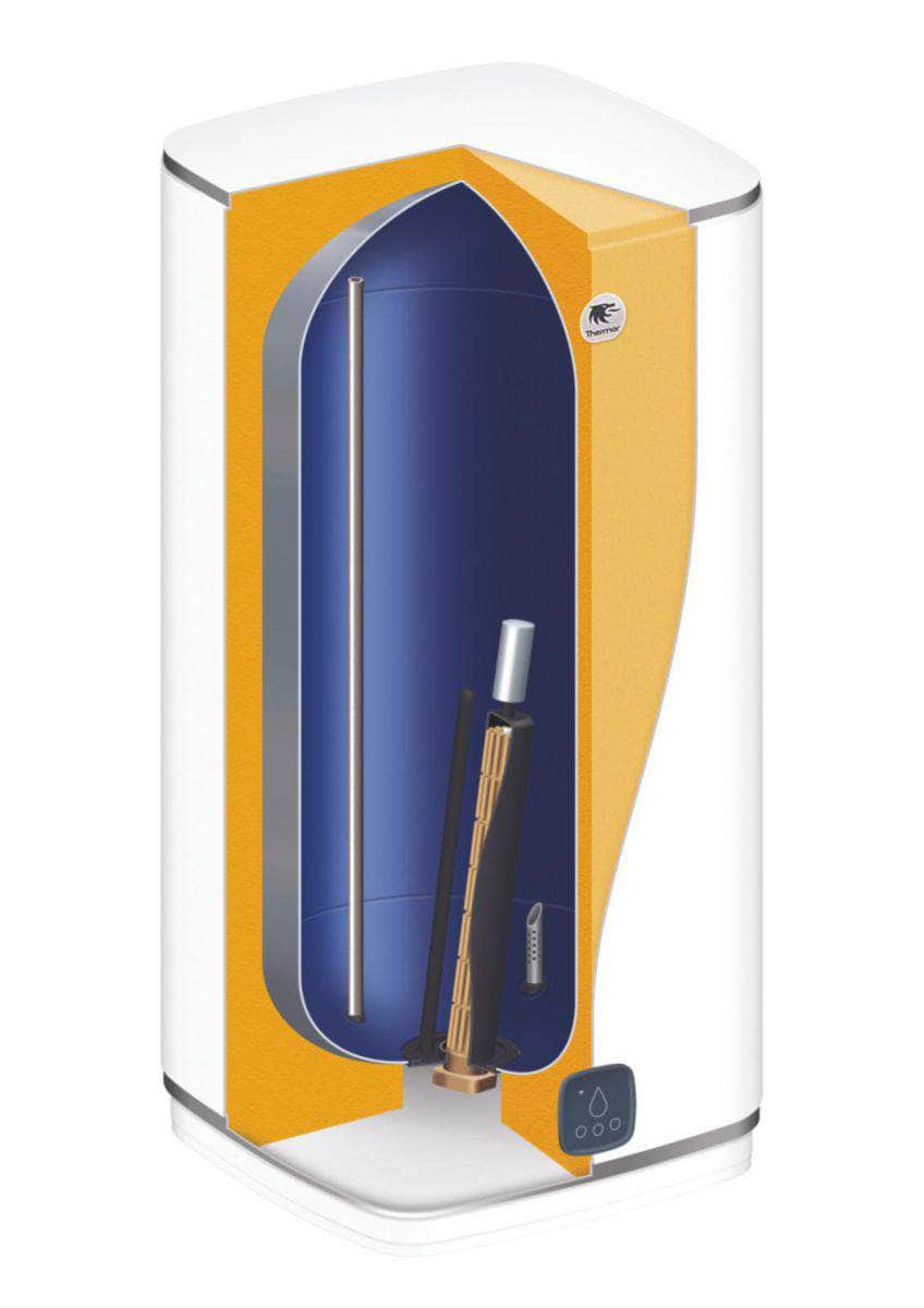 Univers chauffage  -  Chauffe-eau électrique MALICIO 3 plat 120L blanc vertical Réf 231072
