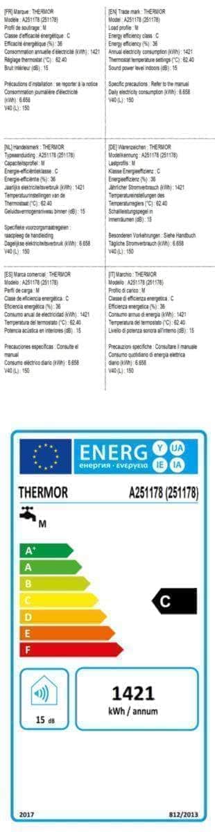 Chauffe-eau électrique Steatis stéatite 150L vertical mural standard Réf 251178