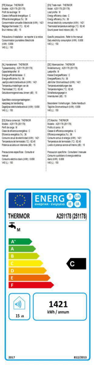 Chauffe-eau électrique Steatis stéatite 150L vertical mural standard Réf 251178