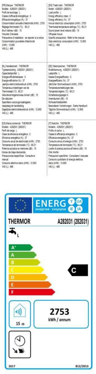 Chauffe-eau électrique Blindé vertical stable 300L monophasé ref 282031 THERMOR