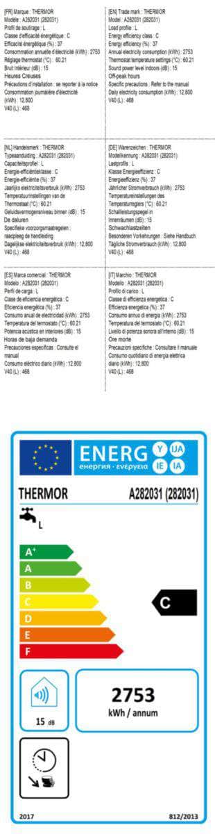 Chauffe-eau électrique Blindé vertical stable 300L monophasé ref 282031 THERMOR
