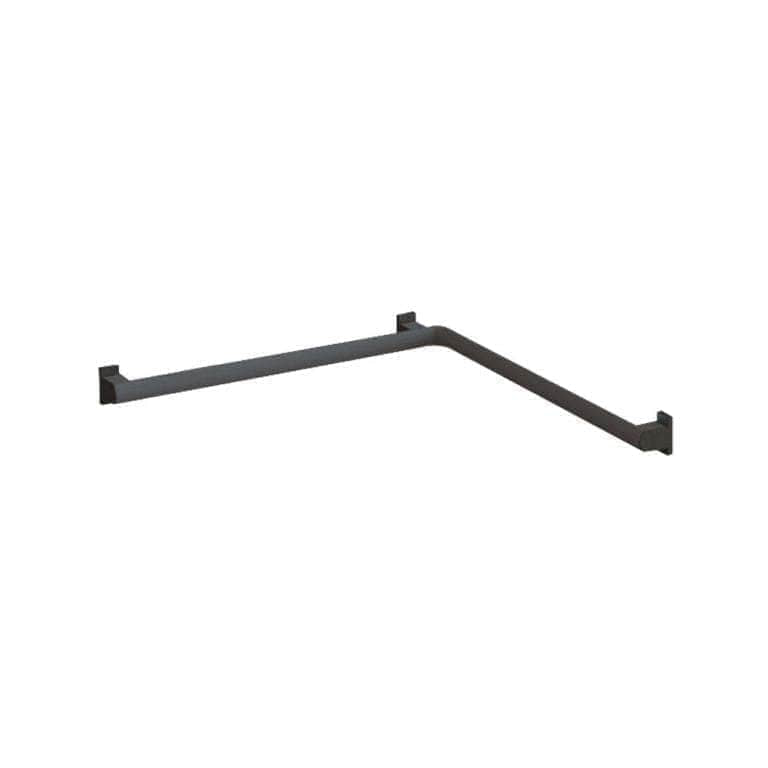 Douche  -  Barre d'angle 2 murs ARSIS en aluminium époxy anthracite Réf.049731 PELLET
