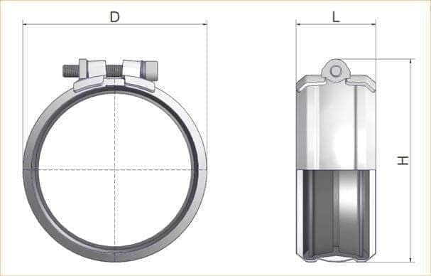 Divers sanitaires  -  Joint Rapid inox diamètre nominal 250mm Réf.228773 PAM PAM