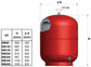 Divers sanitaires  -  Vase d'expansion à membrane sur socle 200 litres réf. MB200