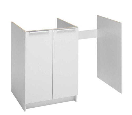 Meuble sanitaires  -  Meuble bas CLASSIK 120 cm 2 portes avec niche pour réfrigérateur 55 cm MODERNA