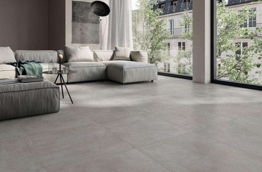 Carrelage  -  Carrelage intérieur grès cérame rectifié couleur Gris ref J813 - gamme Matic - 60x60 - Ep=8,5mm - Novoceram