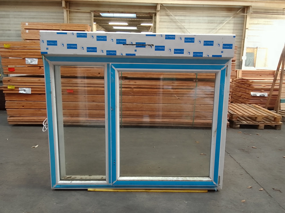 Fenêtre PVC blanc 9016 satine classe 1 - 1150 x 1500 mm - Bouvet Thermience droite VRI