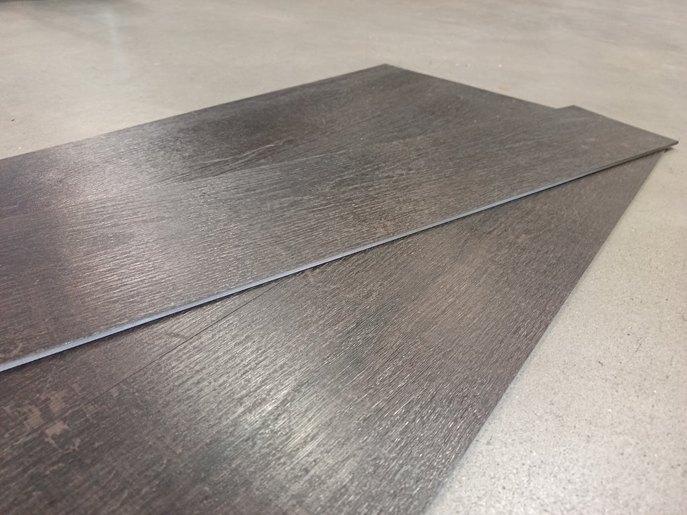 Dalle PVC marron foncé - 1200 x 180 mm - à coller