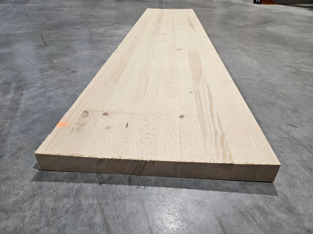 Plan de travail epicéa lamellé collé - 2500 x 550 x 40 mm (brut de sciage)