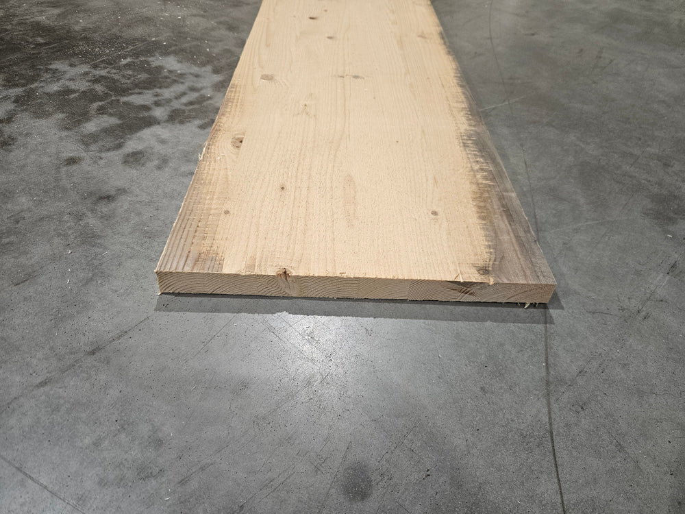 Tablette resineux lamellé collé - 1800 x 350 x 27 mm (brut de sciage)