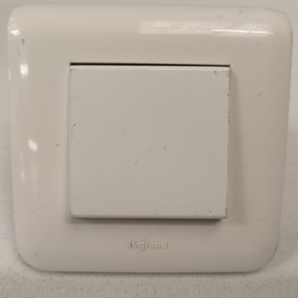 Interrupteur x 1 blanc - 80 x 80 mm