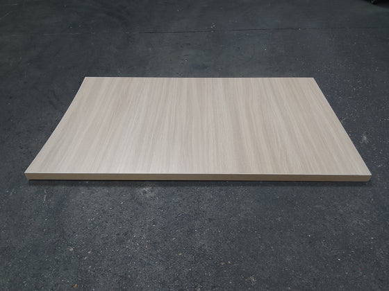 Plan de travail aggloméré décor chêne perche - 1335 x 800 x 40 mm un bord courbé