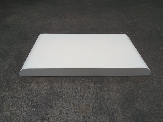 Tablette aggloméré blanc - 720 x 400 x 60 mm (bord arrondi) — vue 4