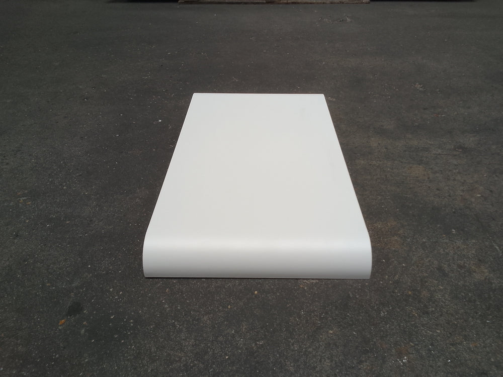 Tablette aggloméré blanc - 720 x 400 x 60 mm (bord arrondi)