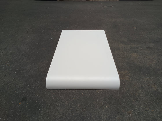 Tablette aggloméré blanc - 720 x 400 x 60 mm (bord arrondi) — vue 2