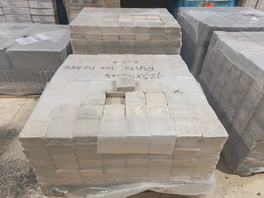 Pavé béton Ton Pierre Rustic - 125 x 125 x 40 mm