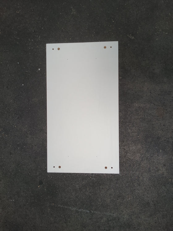 Tablette aggloméré blanc - 720 x 400 x 60 mm (bord arrondi) — vue 3
