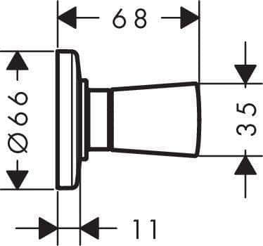 Robinet et colonne  -  Set de finition Logis robinet d'arrêt 1/2'' et 3 / 4'' réf. 71970000 HANSGROHE