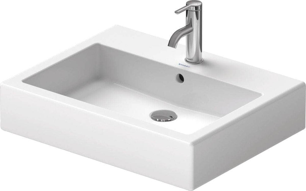 Lavabo  -  Lavabo VERO, 60 x 46,5, avec trop-plein et plage de robinetterie, Blanc Réf. 0454600000 DURAVIT