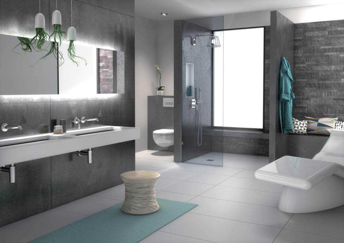 Receveur de douche  -  Receveur Fundo Plano système complet 1200 x 1200 x 65 mm Réf. 073735627